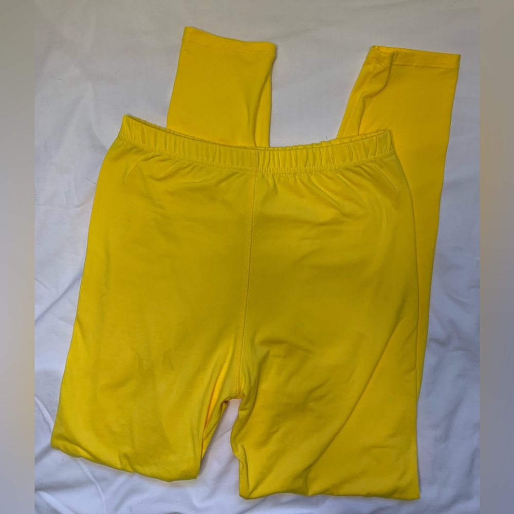 One size legging depot yellow leggings - worn once - super soft! - Picture 6 of 7